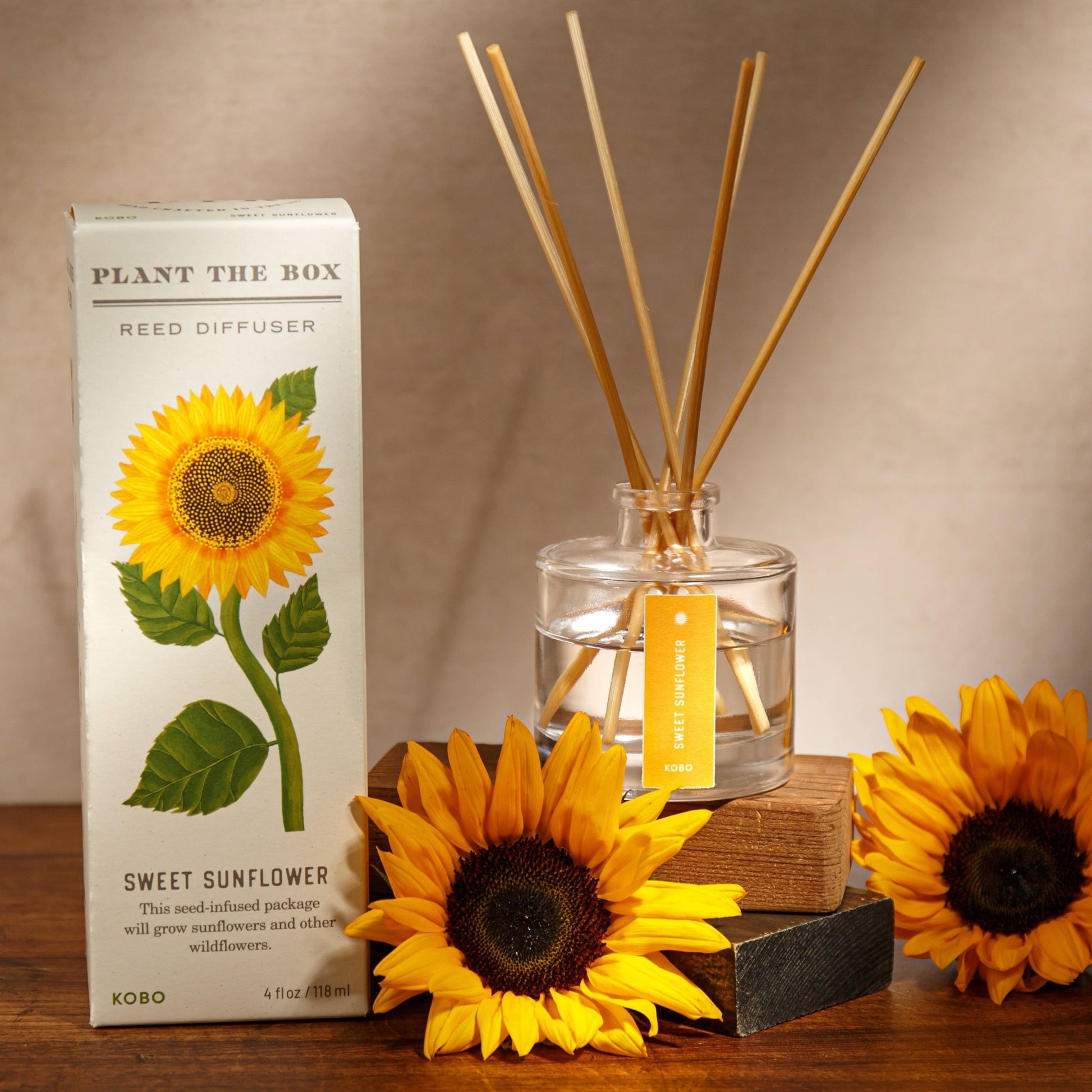 Sweet Sunflower - Plant the Box Diffuser - 4oz - La Vie Est Belle