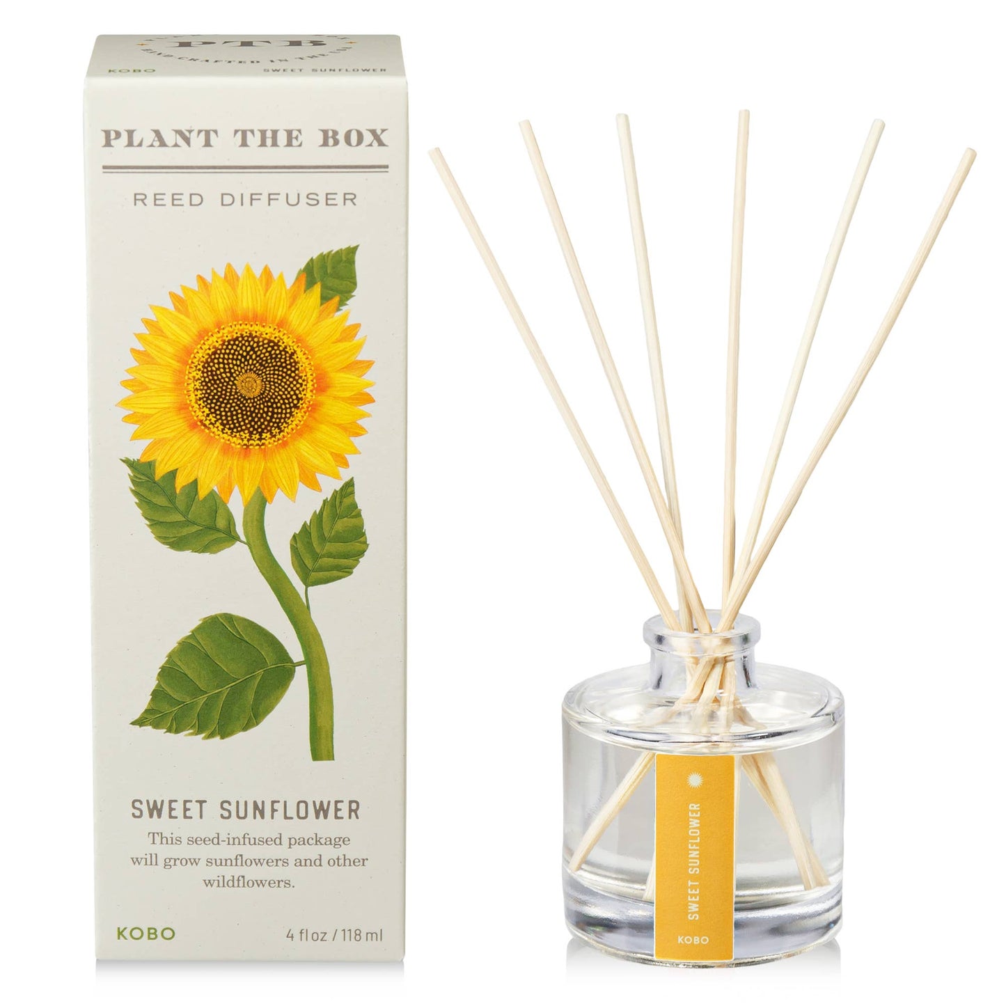 Sweet Sunflower - Plant the Box Diffuser - 4oz - La Vie Est Belle