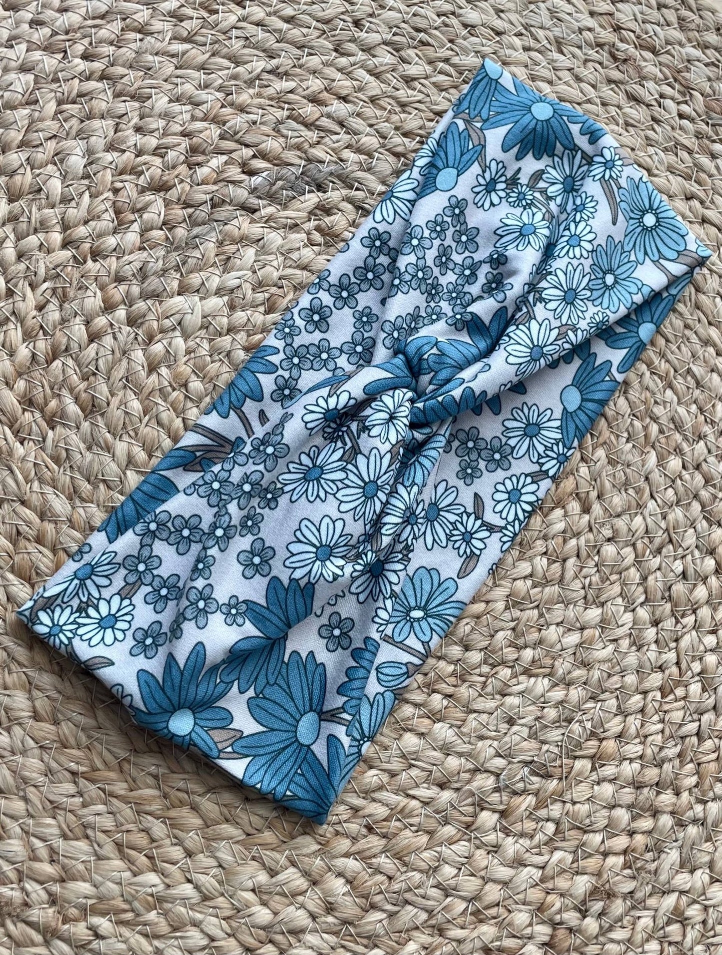 Tan Boho Wildflowers Knit Twist Headband - La Vie Est Belle