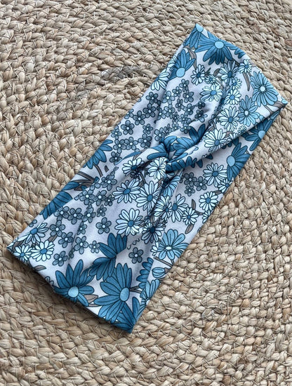 Tan Boho Wildflowers Knit Twist Headband - La Vie Est Belle