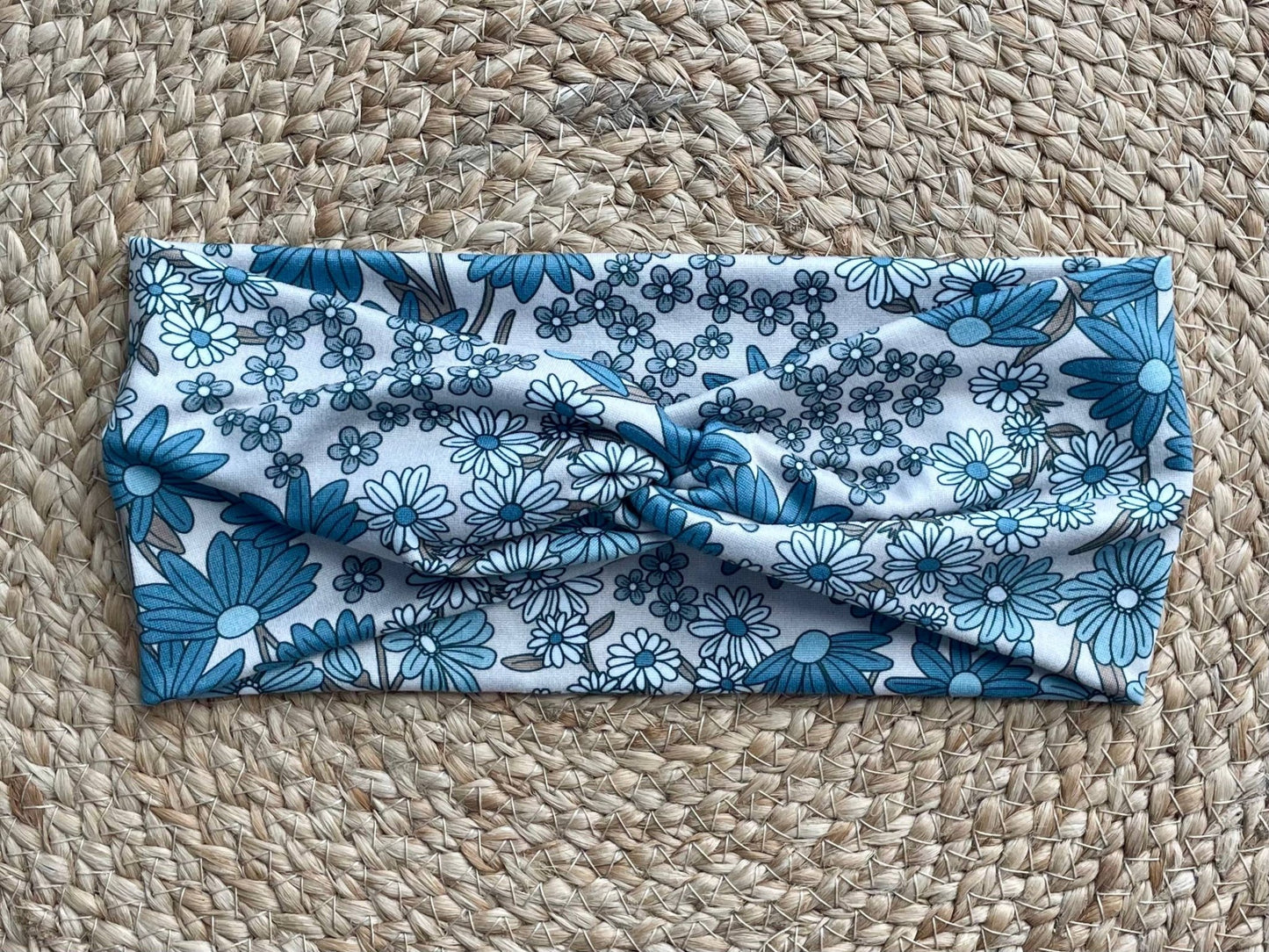 Tan Boho Wildflowers Knit Twist Headband - La Vie Est Belle