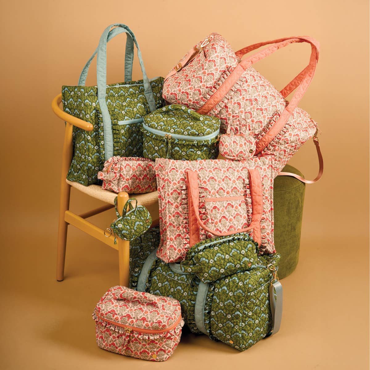 The Everyday Quilted Tote Bag–Everbloom Dusty Rose - La Vie Est Belle