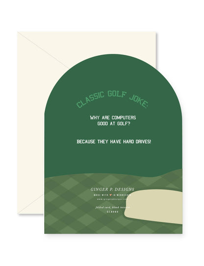 Time to Par-Tee Golf Birthday Arch Greeting Card - La Vie Est Belle