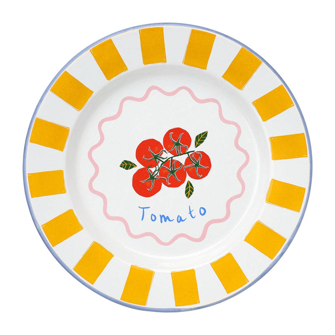 Tomato Enamel Plate - 25cm | Summer Plates | - La Vie Est Belle