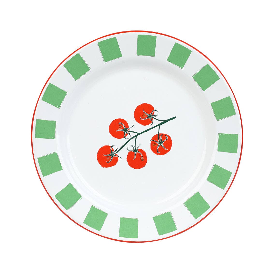 Tomato Enamel Plate - La Vie Est Belle