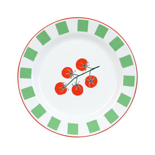Tomato Enamel Plate - La Vie Est Belle