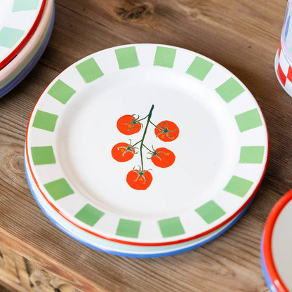 Tomato Enamel Plate - La Vie Est Belle