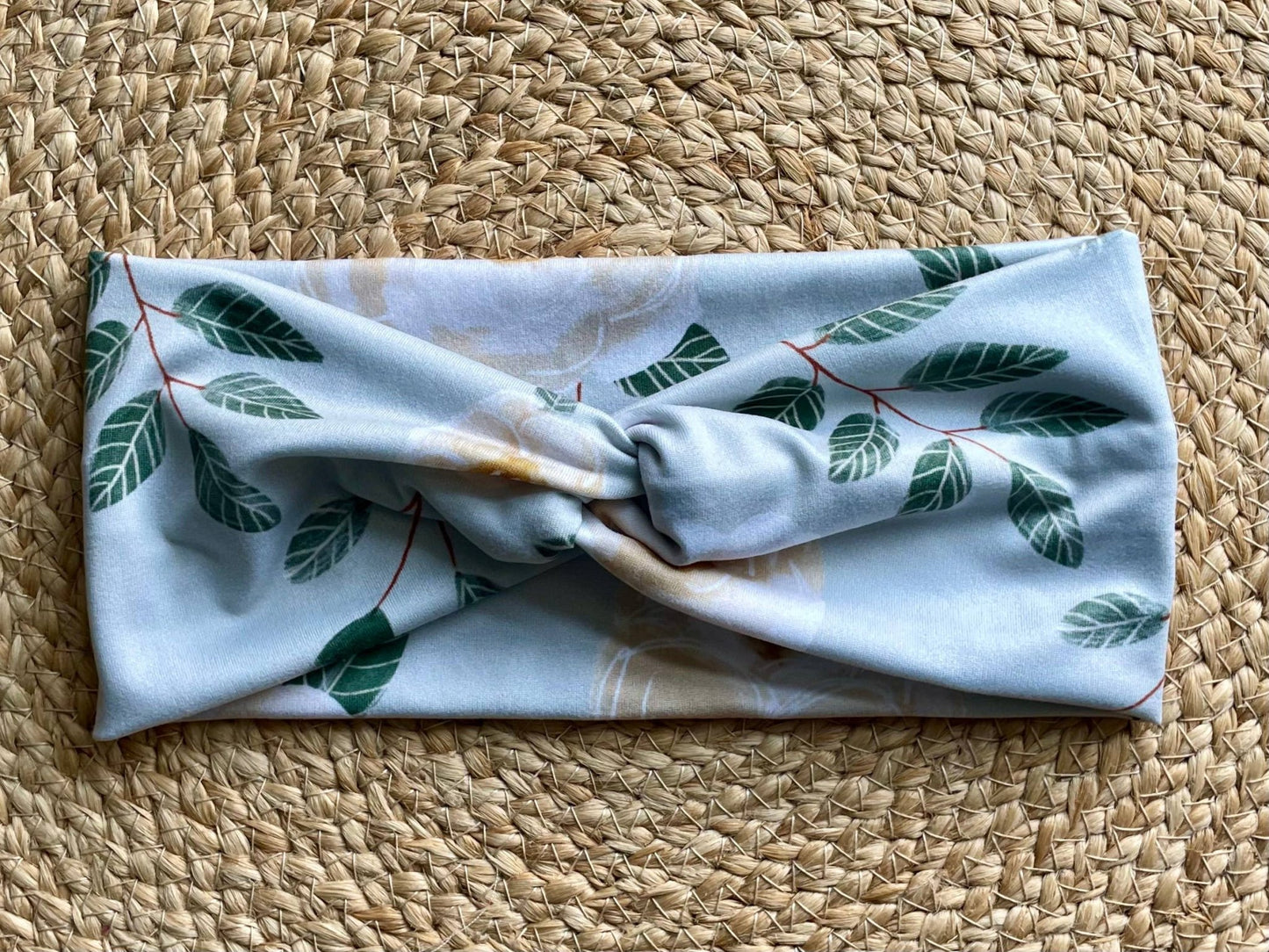 Tossed Magnolia Knit Twist Headband - La Vie Est Belle