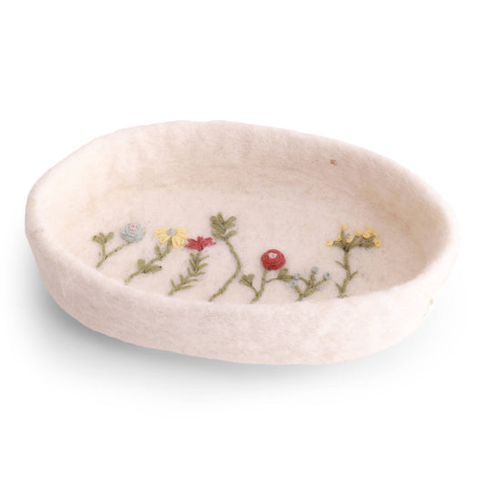 Tray w/Embroidery - Small - La Vie Est Belle
