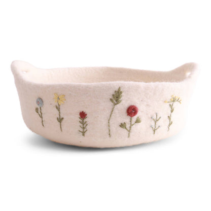 Tray w/Handle & Embroidery - Large - La Vie Est Belle