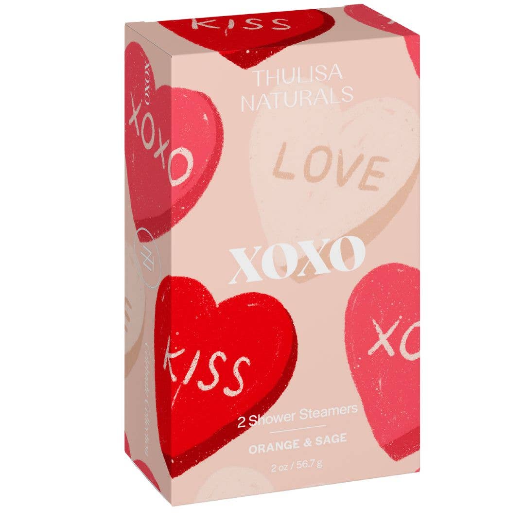 Valentine's Day Gift Shower Steamers | 2 pack Orange + Sage - La Vie Est Belle