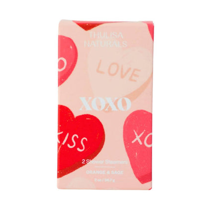 Valentine's Day Gift Shower Steamers | 2 pack Orange + Sage - La Vie Est Belle