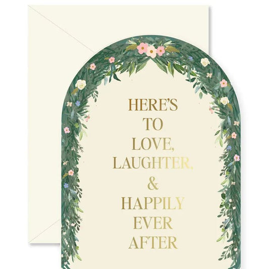 Wedding Floral Arch Die-Cut Greeting Card - La Vie Est Belle