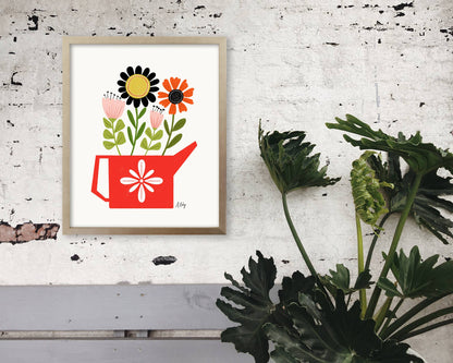 What You Water Will Grow - Scandi Art Print - La Vie Est Belle