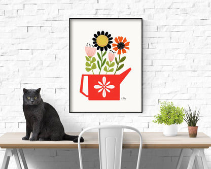 What You Water Will Grow - Scandi Art Print - La Vie Est Belle