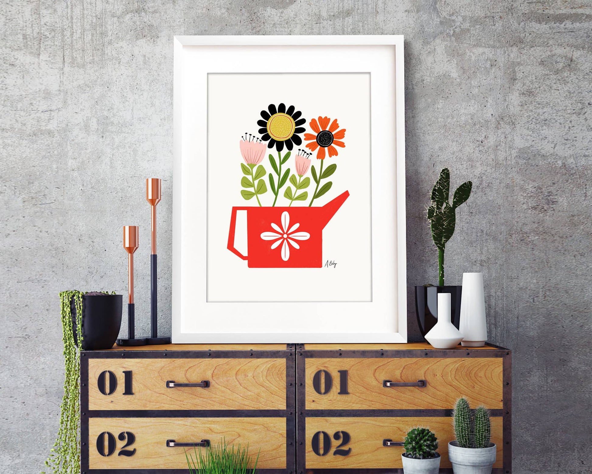 What You Water Will Grow - Scandi Art Print - La Vie Est Belle