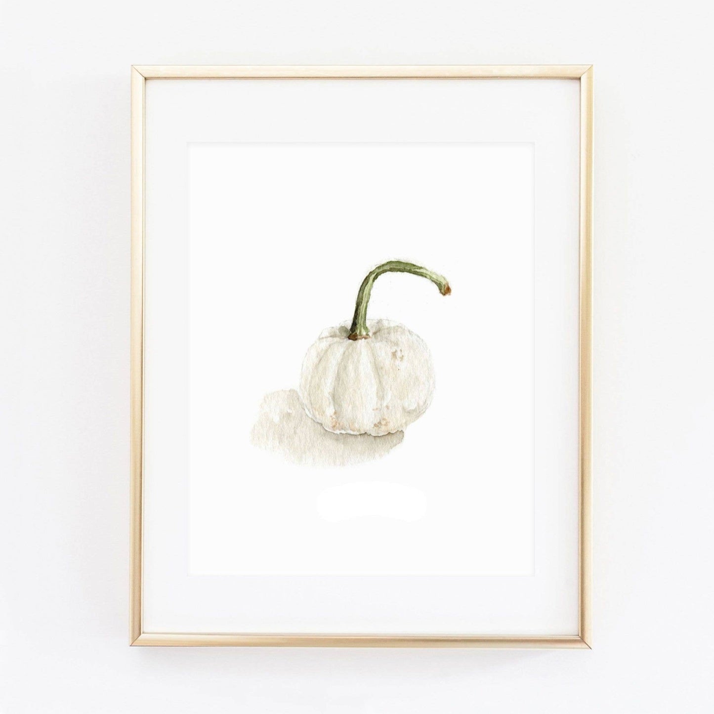 White Pumpkin Art Print - La Vie Est Belle