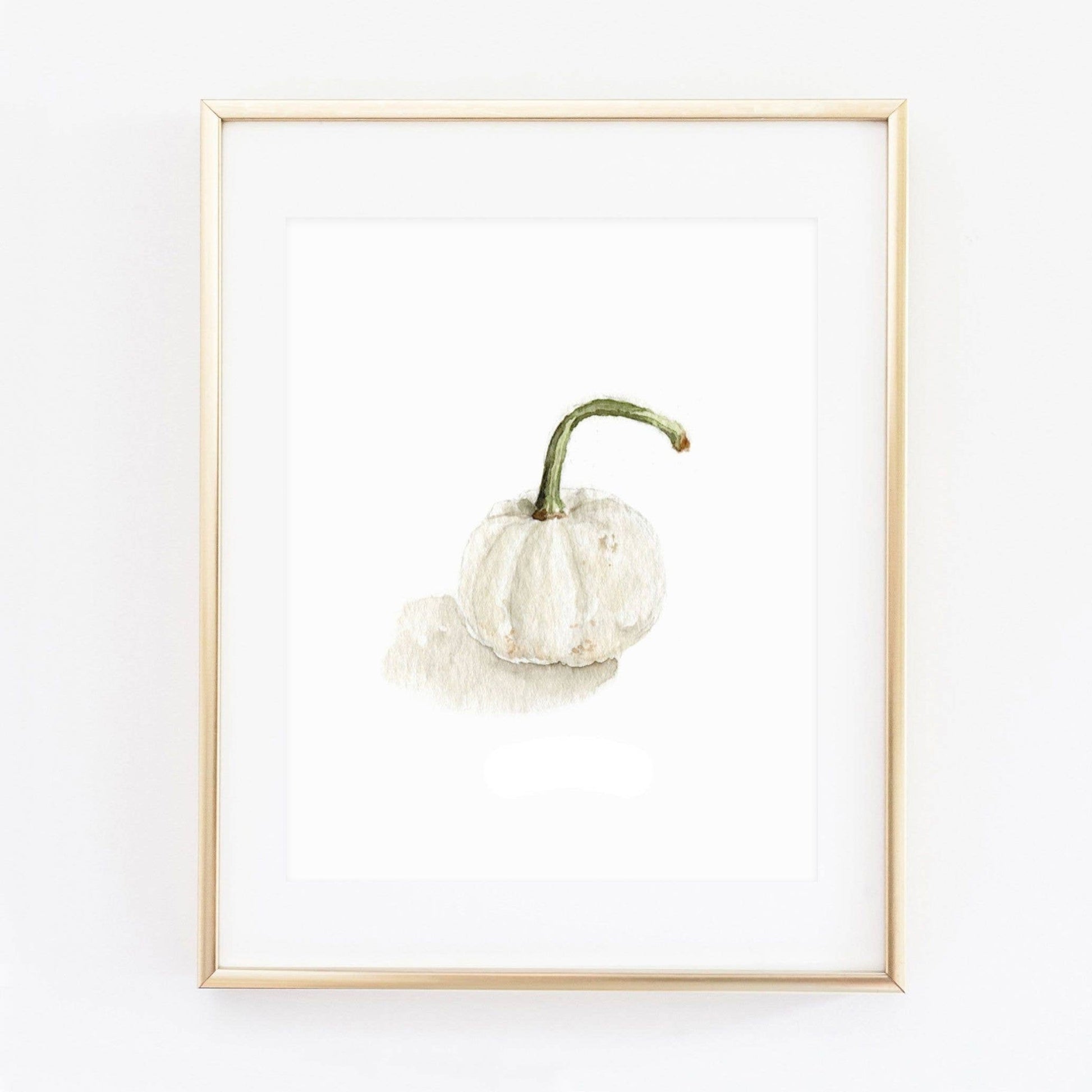 White Pumpkin Art Print - La Vie Est Belle
