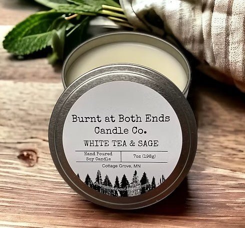 White Tea & Sage - 7 oz Tin - La Vie Est Belle