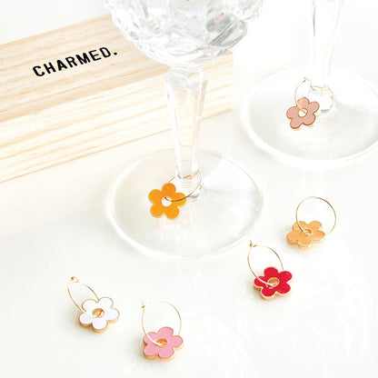 Wine Charms in Wood Box - Charmed - Set of 6 - La Vie Est Belle
