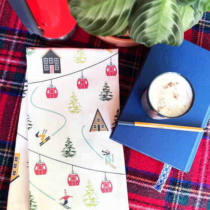 Winter Town, Organic Cotton Tea Towel - La Vie Est Belle