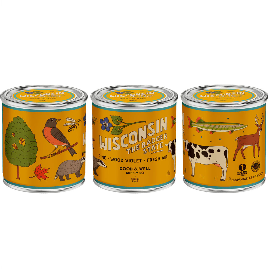 Wisconsin State Soy Candle - La Vie Est Belle