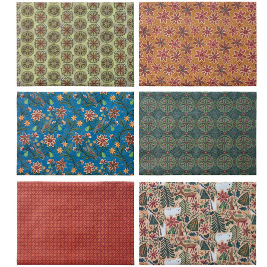 Wrapping Paper Sheets, 6 Styles, 3 Sheets Per Roll - La Vie Est Belle
