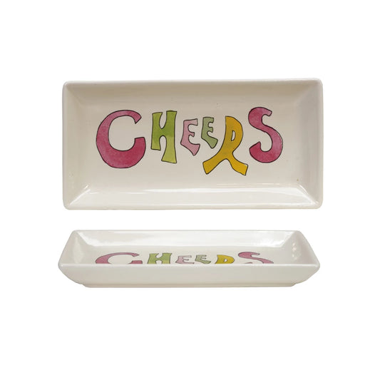 "Cheers" Stoneware Dish