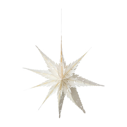 Recycled Paper Folding Snowflake Ornament, Ivory Color
