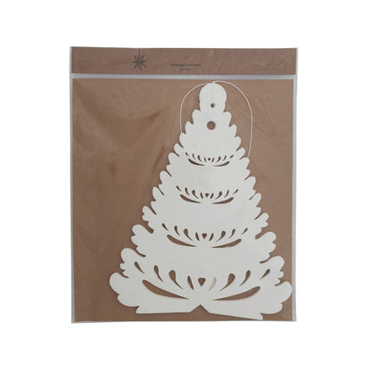 Recycled Paper Folding Snowflake Ornament, Ivory Color