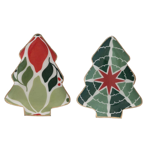 Enameled Metal Tree Shaped Tray 2 Styles