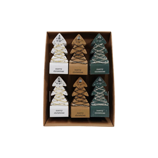 LED String Lights on Tree Shaped Cards, 3 Styles