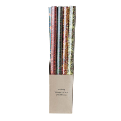 Wrapping Paper Sheets, 6 Styles, 3 Sheets Per Roll
