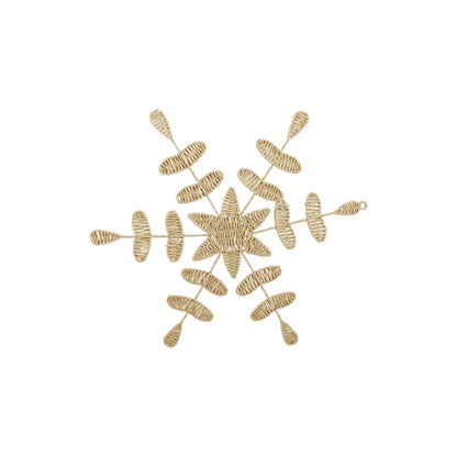 Oversized Woven Paper & Wire Snowflake Ornament, Natural