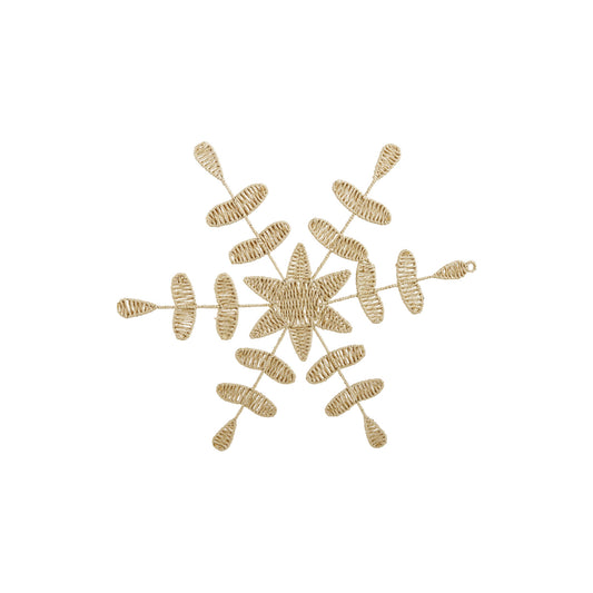 Oversized Woven Paper & Wire Snowflake Ornament, Natural