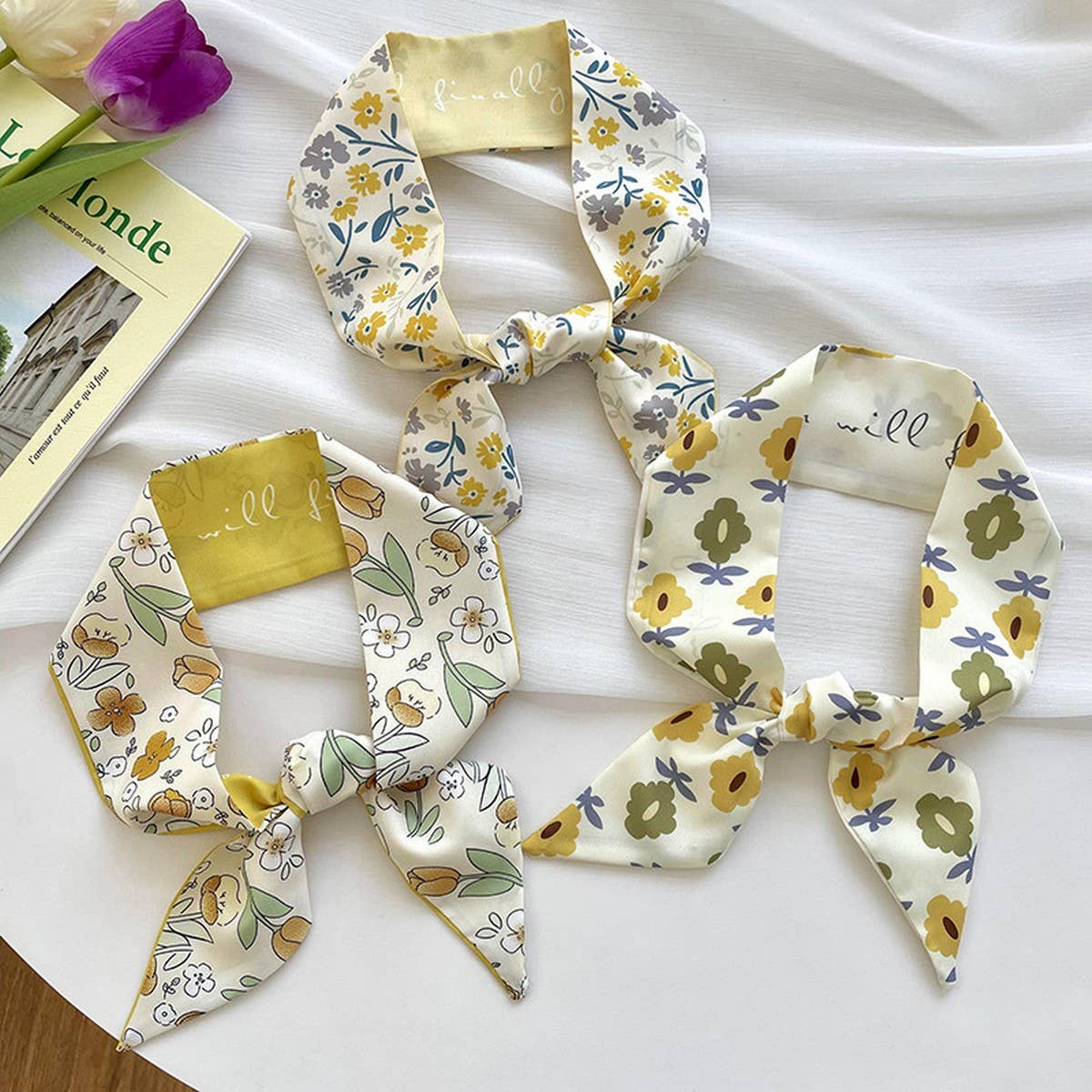 Yellow Floral Headbands - La Vie Est Belle