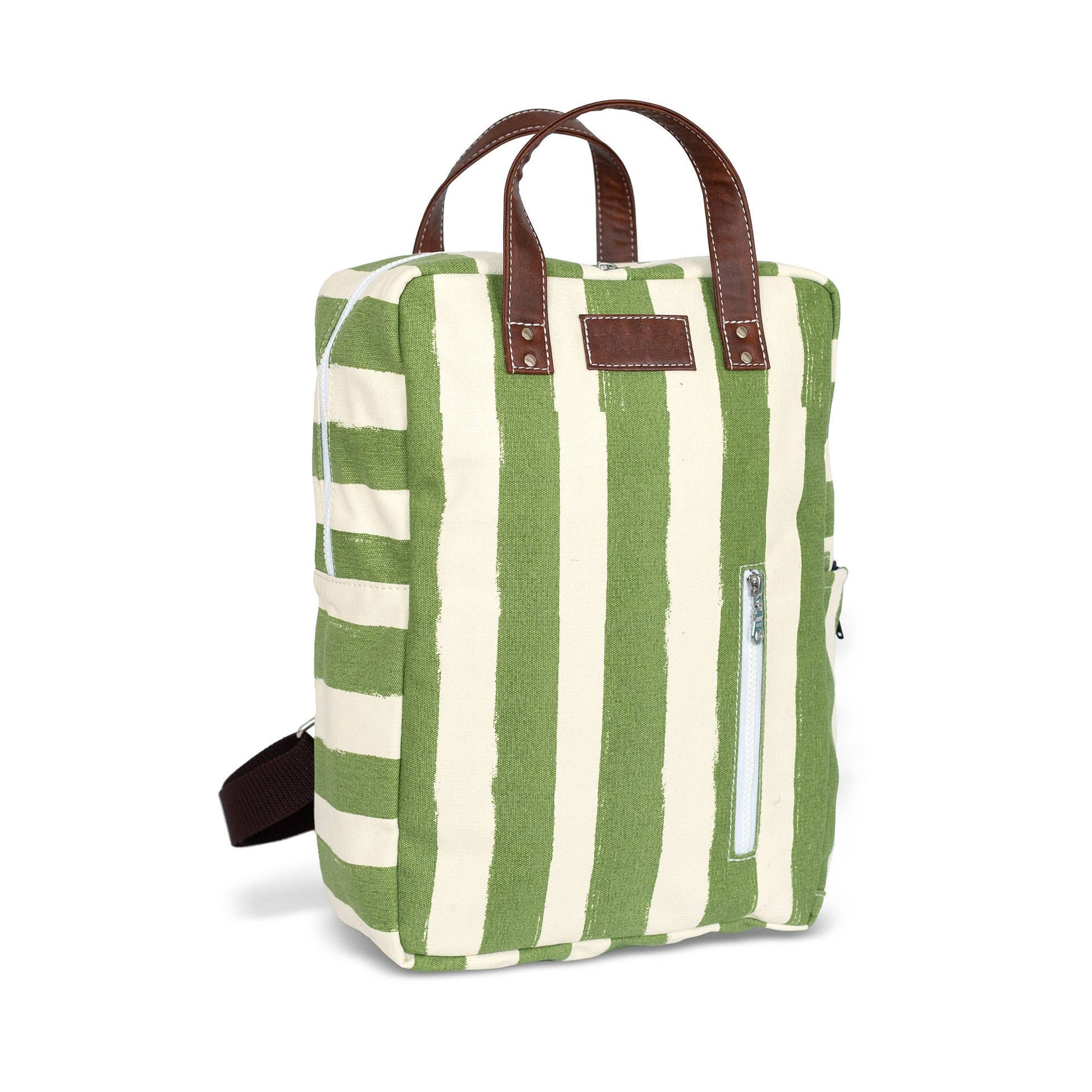 Zippered Backpack, Linea Olive - La Vie Est Belle