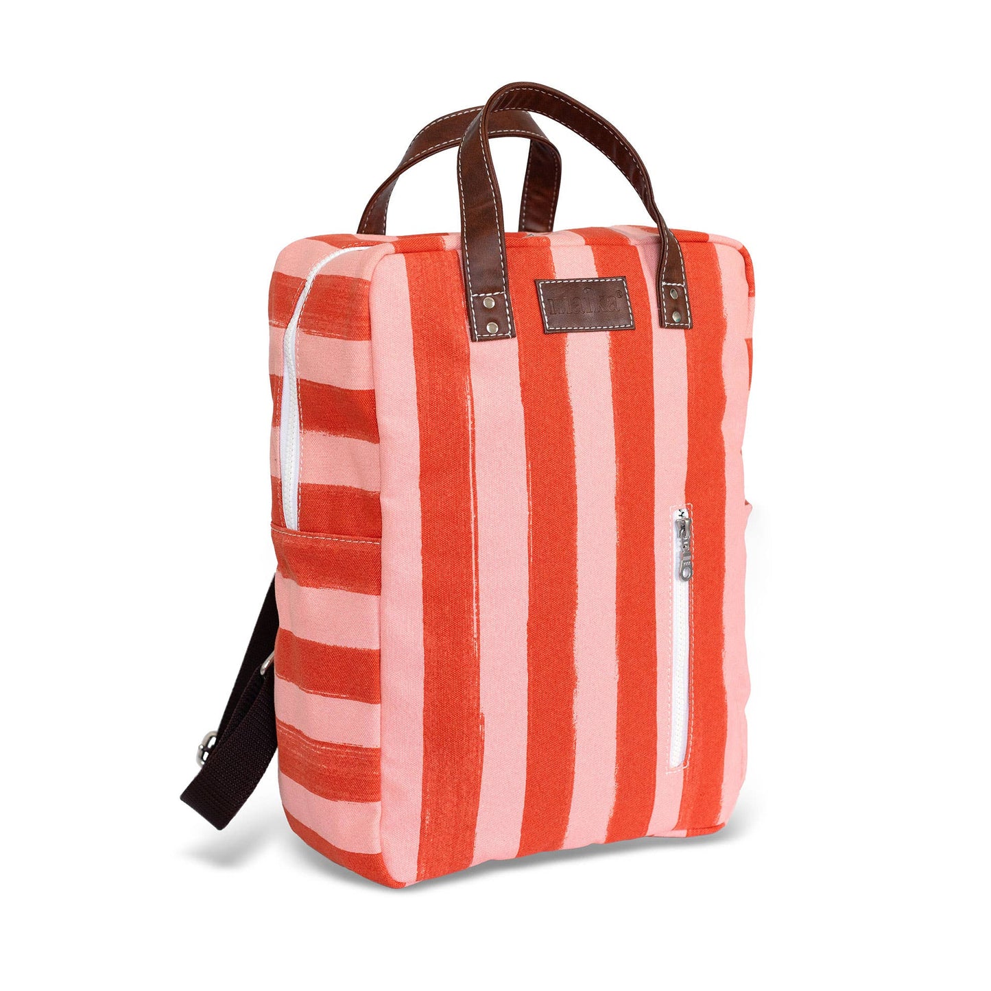 Zippered Backpack, Linea Red/Pink - La Vie Est Belle