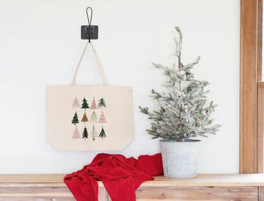 Boho Christmas Trees Tote Bag