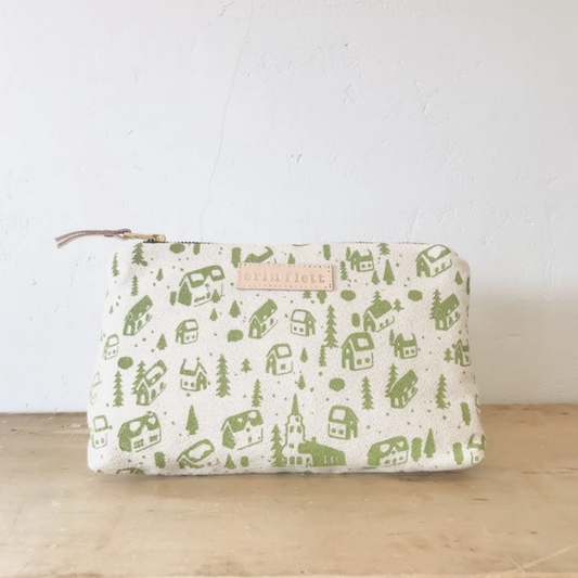 White Crew Big Village Makeup/Zipper Bag