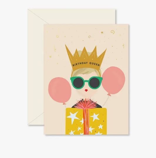 Birthday Queen Greeting Card - La Vie Est Belle